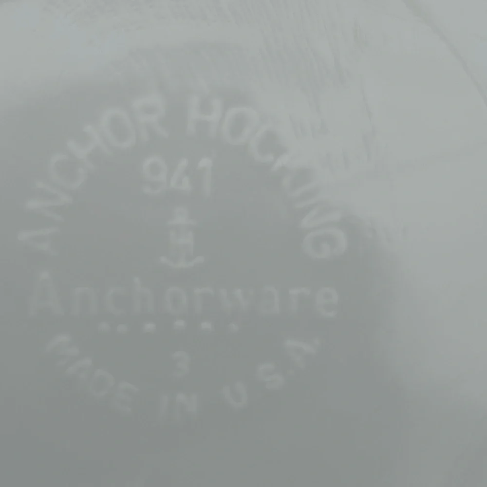 Vintage Anchor Hocking Teal and White Oval Platter